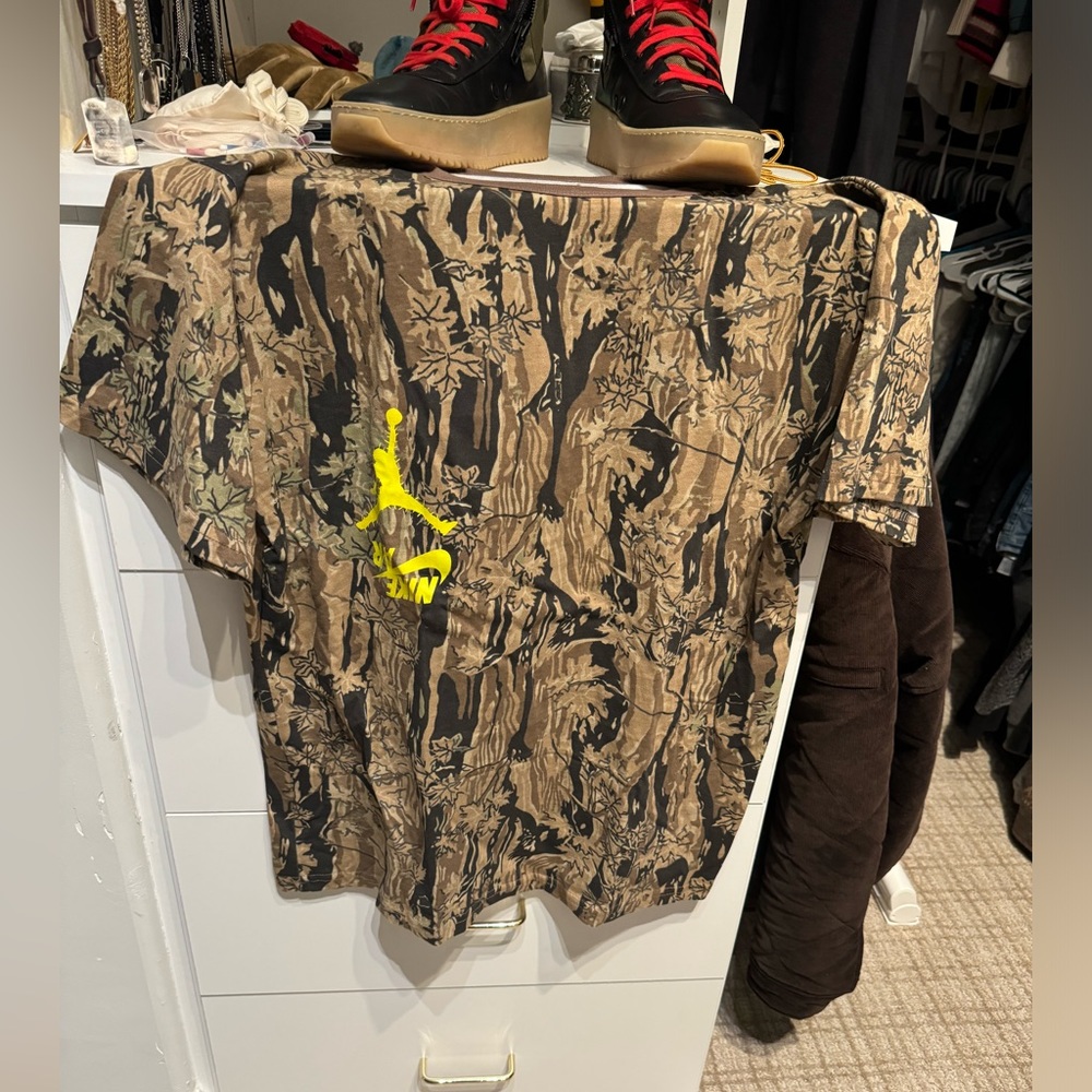 Cactus Jack by Travis Scott Camouflage Tee - Brown and Yellow